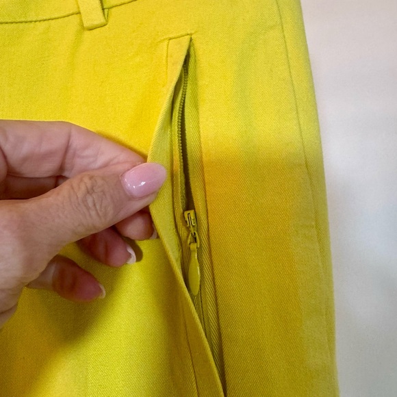 J. Crew Teddie Pants in Bright Yellow Size 6 - Picture 3 of 6